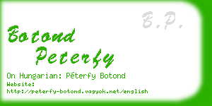 botond peterfy business card